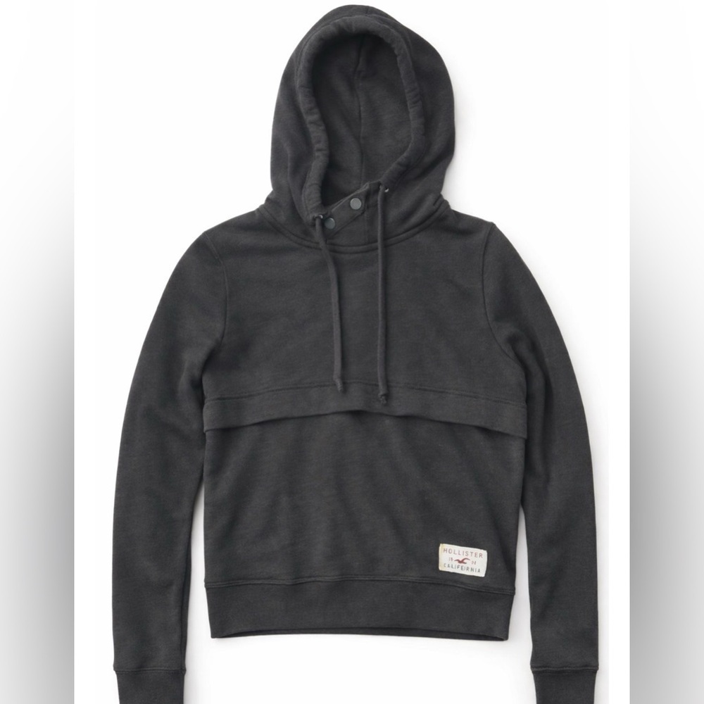 Hollister Pullover Hoodie Sweatshirt – Charcoal Gray – Size M